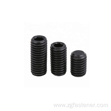 Steel set screws with flat point